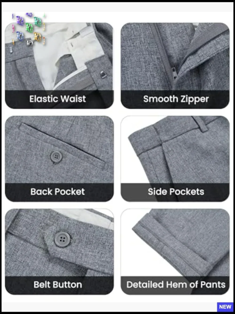 Slim Fit Two Piece Suit Set Formal Business Blazer Vest Pants Classic